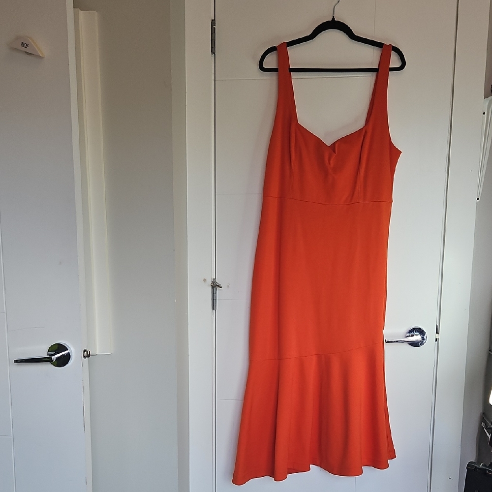 Anthropologie Elegant Orange Sleeveless Dress